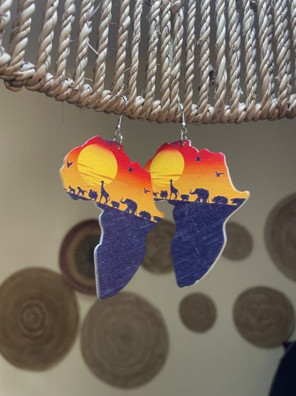 Bohemian Wooden Earrings for Women